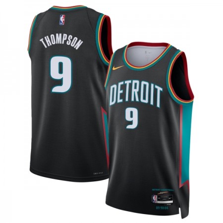 Canotte Uomo Detroit Pistons Ausar Thompson Nike 2025-26 City Edition Nero Swingman